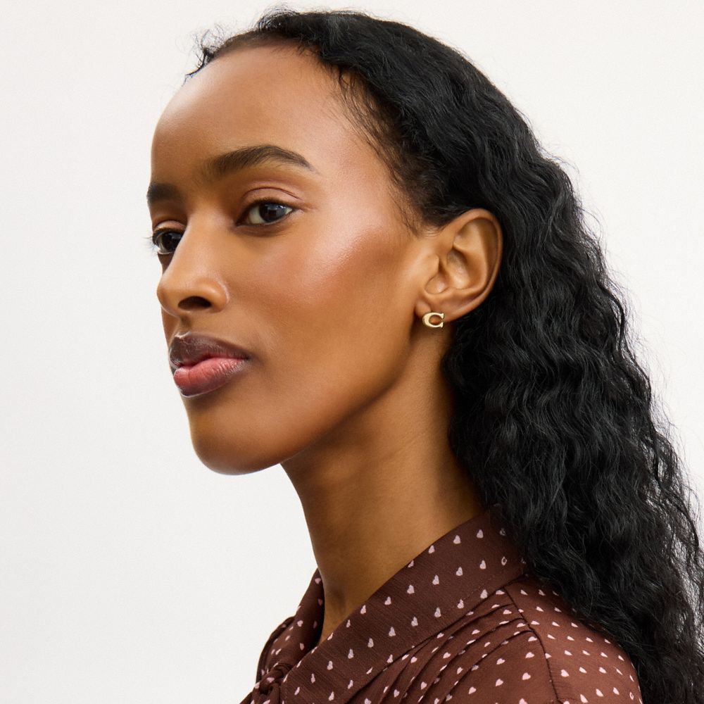 Coach Signature Stud Earrings — фото 2