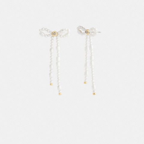 Coach Pearl Bow Earrings