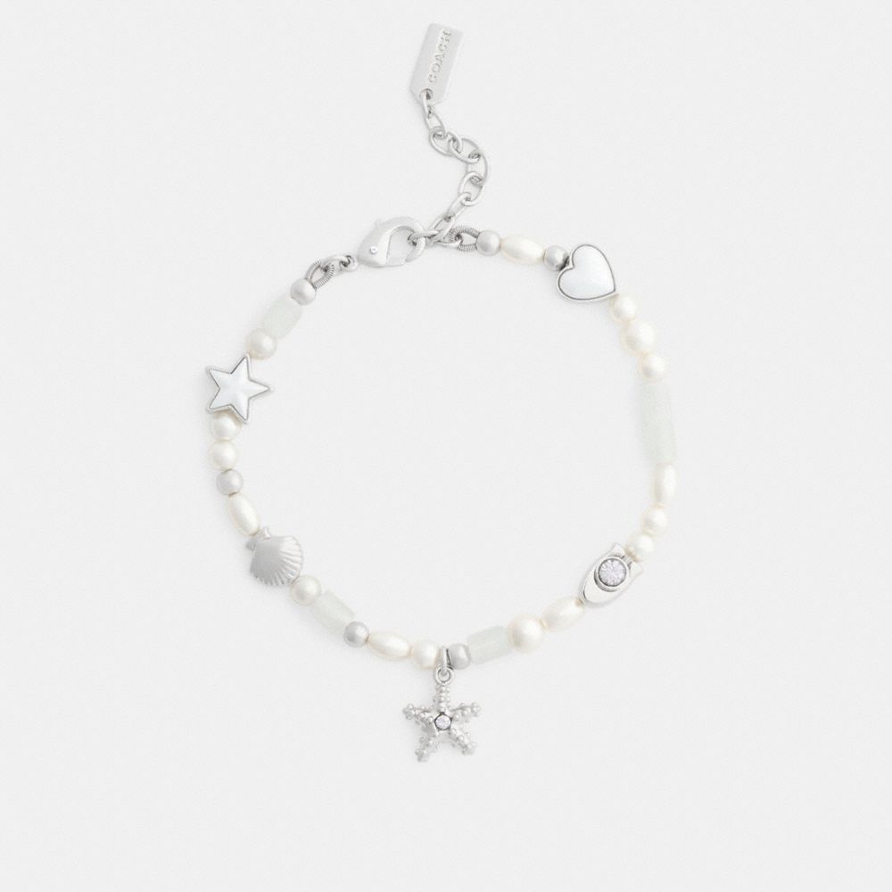 COACH®,Pearls And Seashell Bracelet,,Inside View,Top View