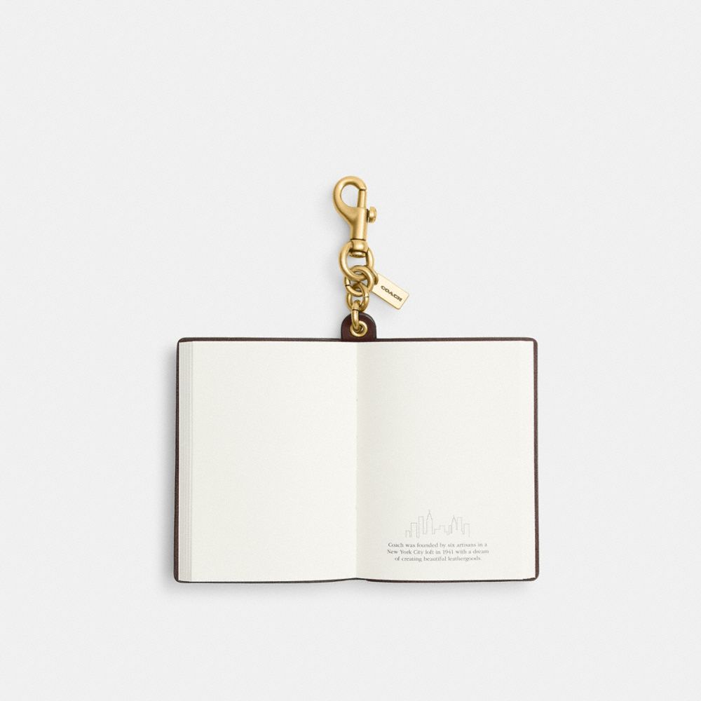 COACH®,Notebook Bag Charm,,Inside View,Top View
