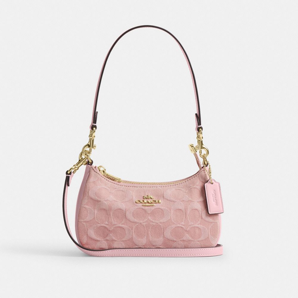 COACH®,Teri Mini Crossbody Bag In Signature Denim,,Front View