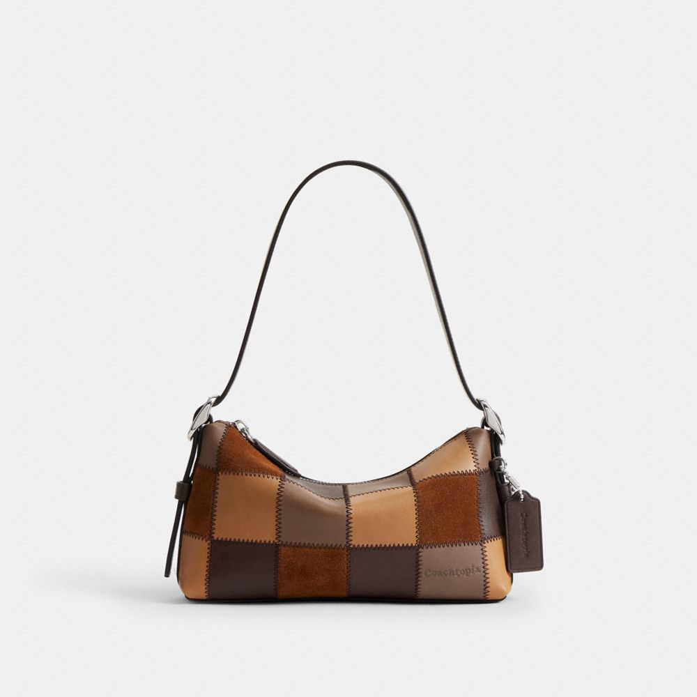 COACH®,Small Slouchy Shoulder Bag In Upcrafted Patchwork,,Front View