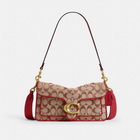 Женские сумки Coach Tabby Shoulder 26 In Signature Jacquard