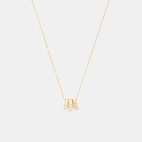 Coach Repeated C Rondelle Necklace