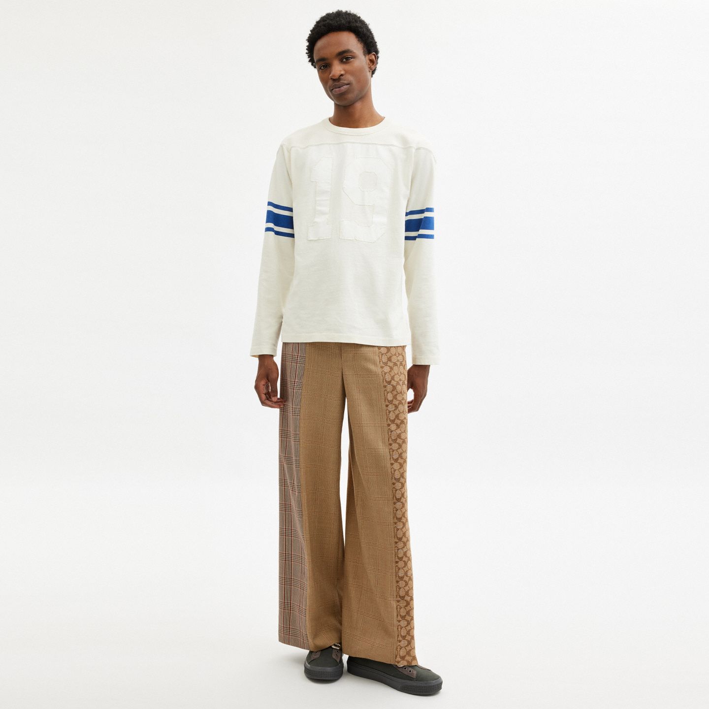 Мужские брюки Coach Flare Trousers, цвет: Верблюжий разноцветный — фото 2