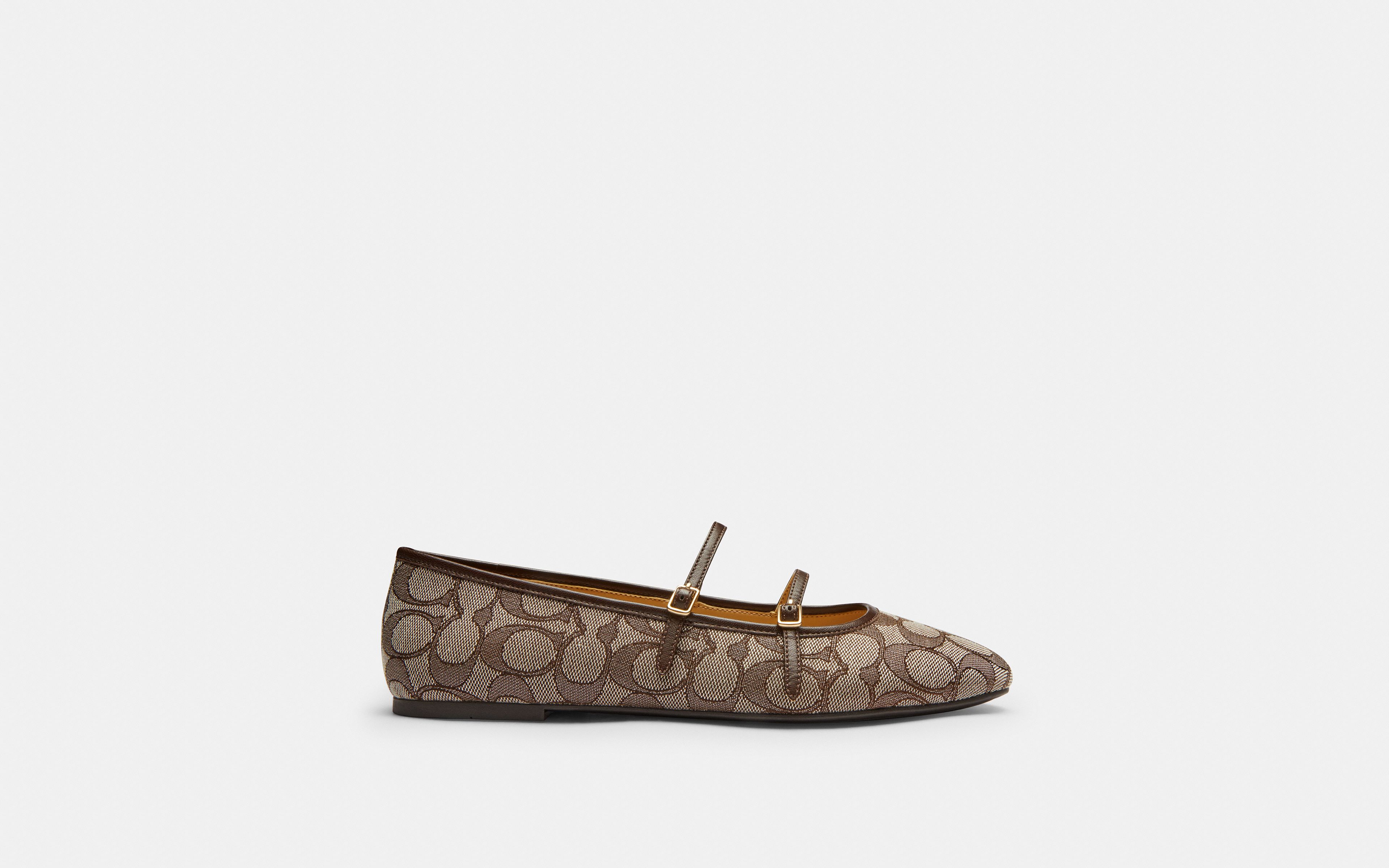 Double Buckle Mary Jane Signature Jacquard