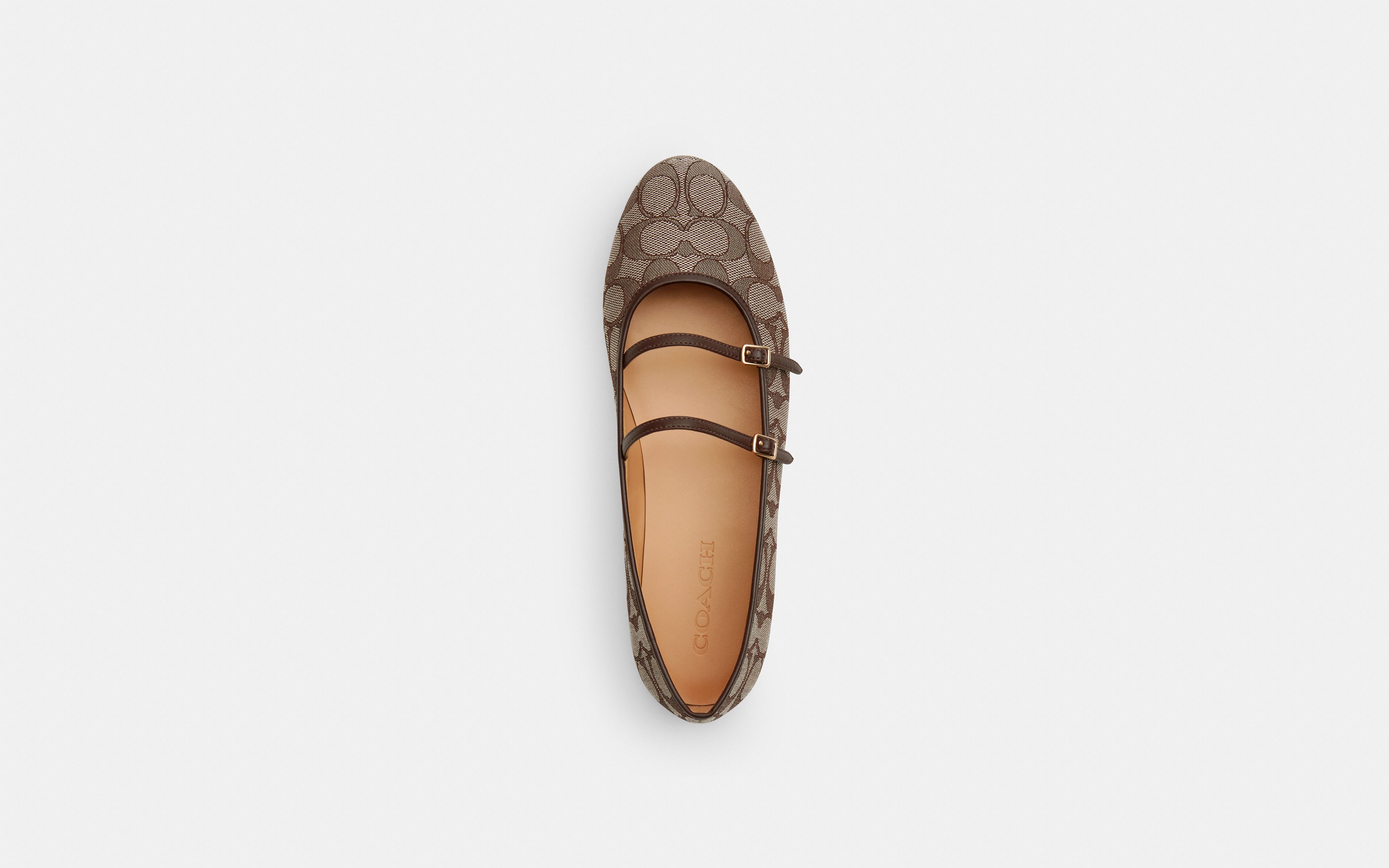 Double Buckle Mary Jane Signature Jacquard