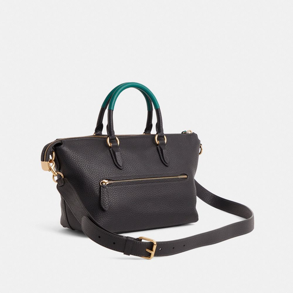 COACH®,Upcrafted Cara Satchel Bag,,Angle View