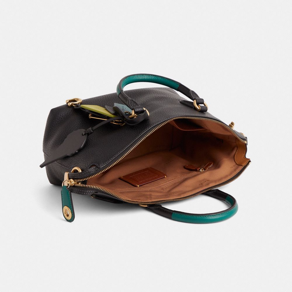 COACH®,Upcrafted Cara Satchel Bag,,Inside View,Top View