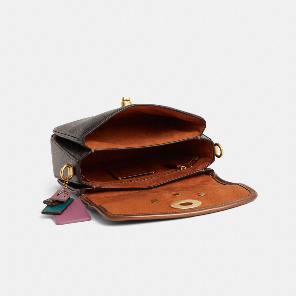 COACH®,Upcrafted Cassie Crossbody Bag 19,Black,Inside View,Top View