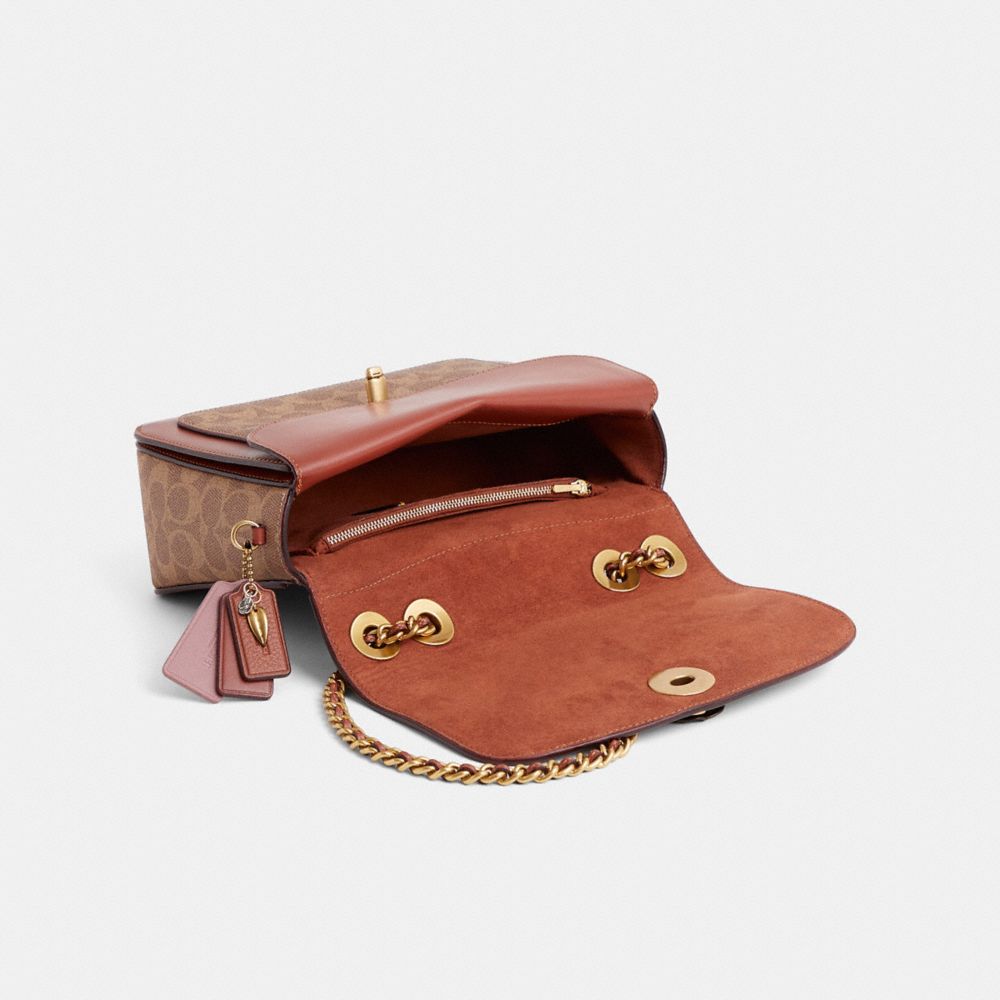 COACH®,Upcrafted Madison Shoulder Bag In Signature Canvas,,Inside View,Top View
