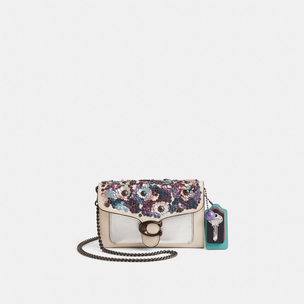 COACH®,Upcrafted Tabby Chain Clutch With Leather Sequins,,Front View