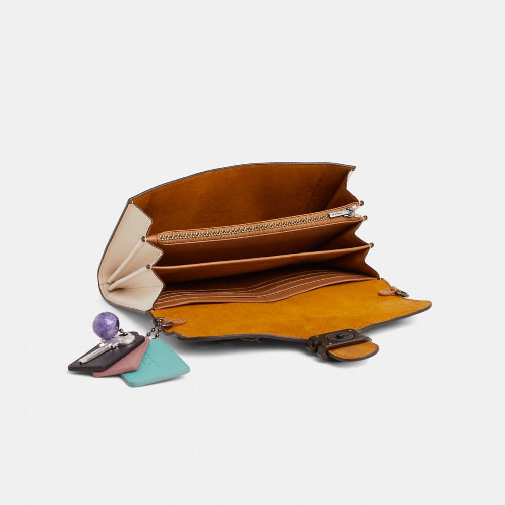 COACH®,Upcrafted Tabby Chain Clutch With Leather Sequins,,Inside View,Top View