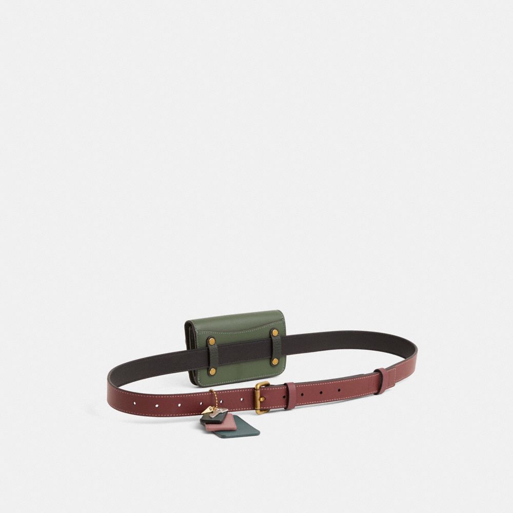 COACH®,Laiton/Vert Kaki,Angle View