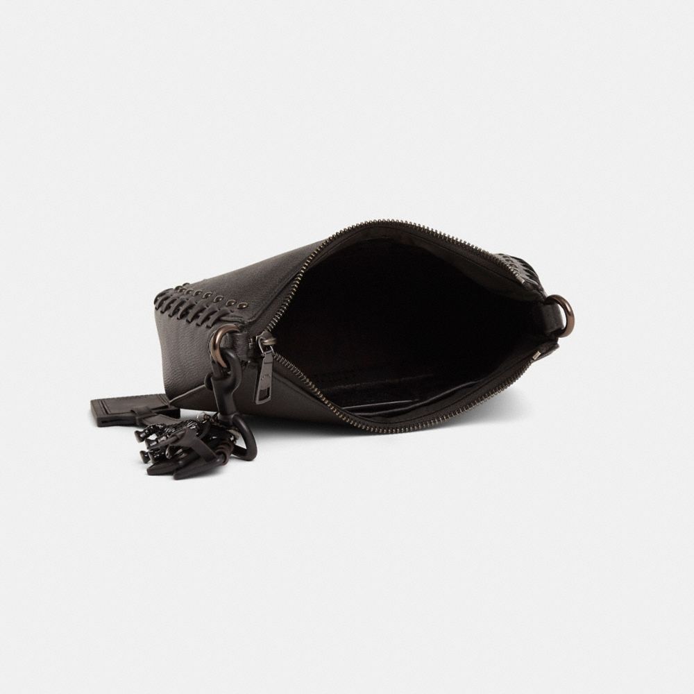 COACH®,Upcrafted Hobo Crossbody Bag,Black,Inside View,Top View