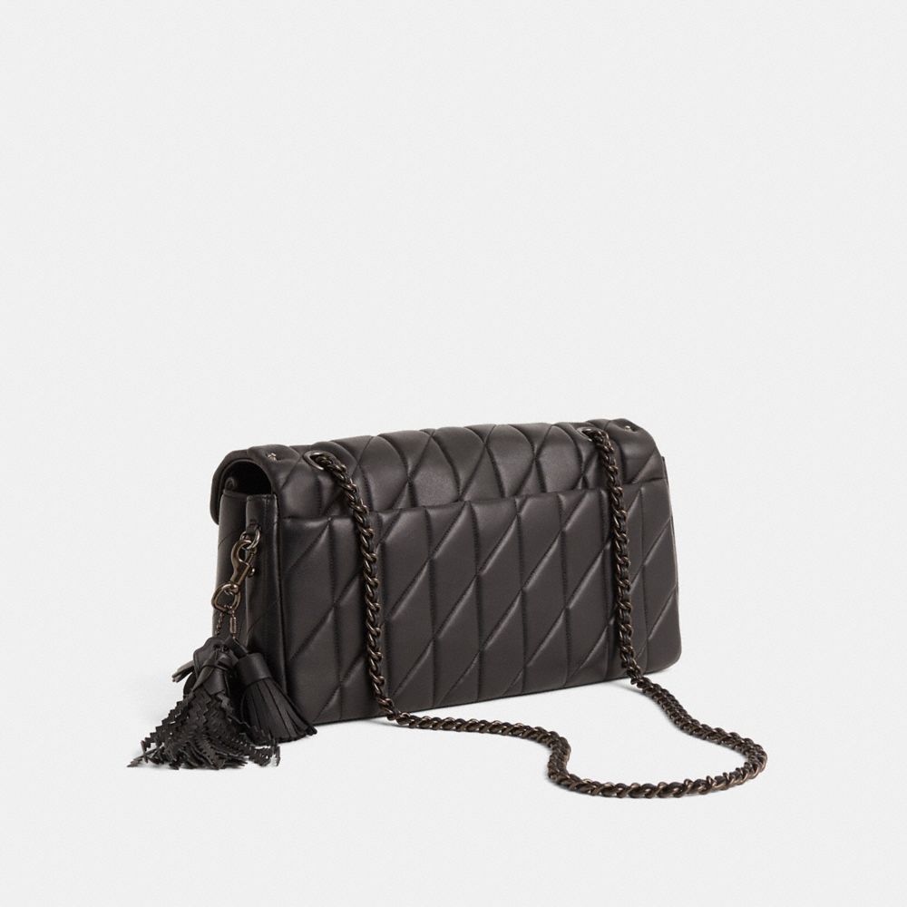 COACH®,Upcrafted Tabby Shoulder Bag 33 With Quilting,Black,Angle View