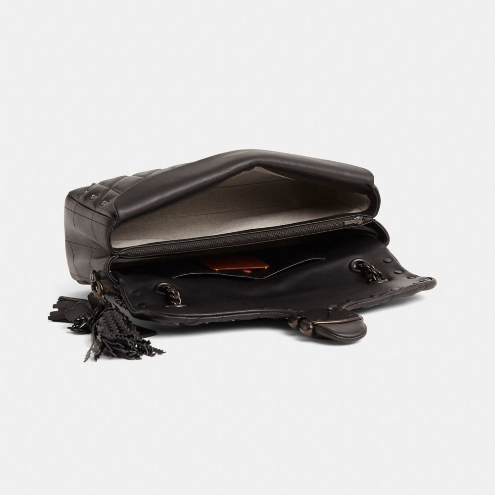 COACH®,Upcrafted Tabby Shoulder Bag 33 With Quilting,Black,Inside View,Top View