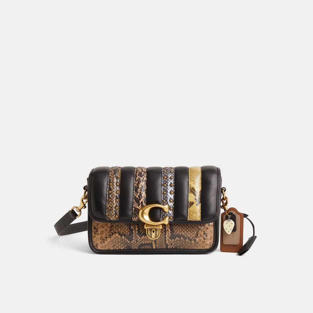COACH®,Upcrafted Studio Shoulder Bag With Quilting,,Front View