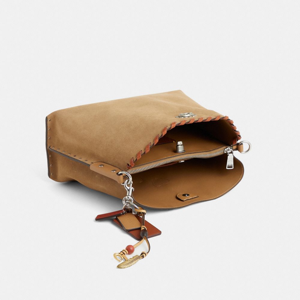 COACH®,Upcrafted Willow Shoulder Bag With Rivets,,Inside View,Top View