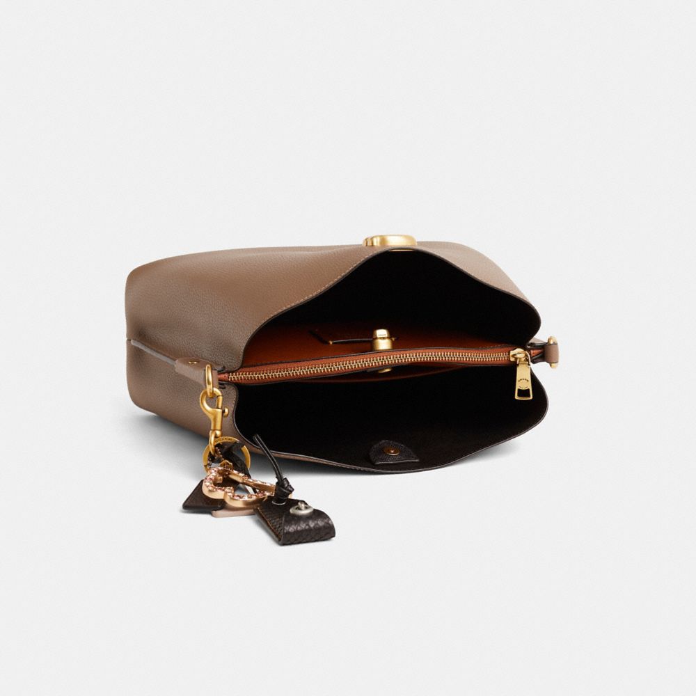 COACH®,Upcrafted Willow Shoulder Bag In Colorblock,,Inside View,Top View