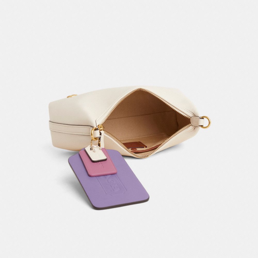 COACH®,Upcrafted Juliet Shoulder Bag 25,Cream,Inside View,Top View