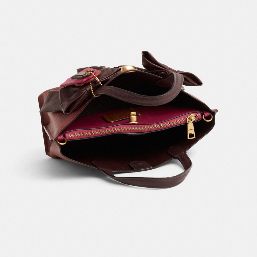 COACH®,Upcrafted Willow Tote Bag 24 In Colorblock,,Inside View,Top View