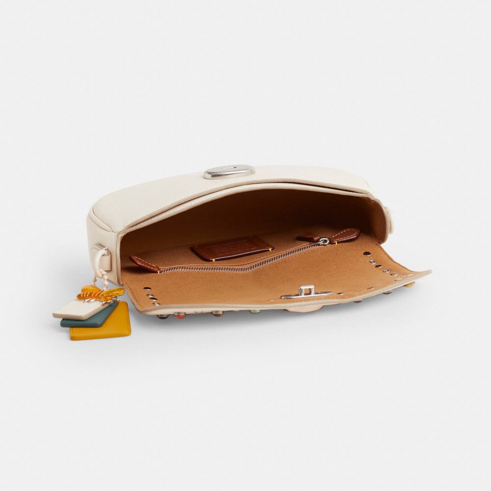COACH®,Upcrafted Emmy Saddle Bag 23,,Inside View,Top View