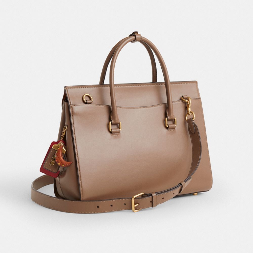 COACH®,Upcrafted Broome Carryall Bag 36,Brown,Angle View