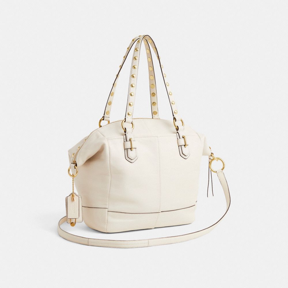 COACH®,Upcrafted Chelsea Emerson North South Satchel,,Angle View