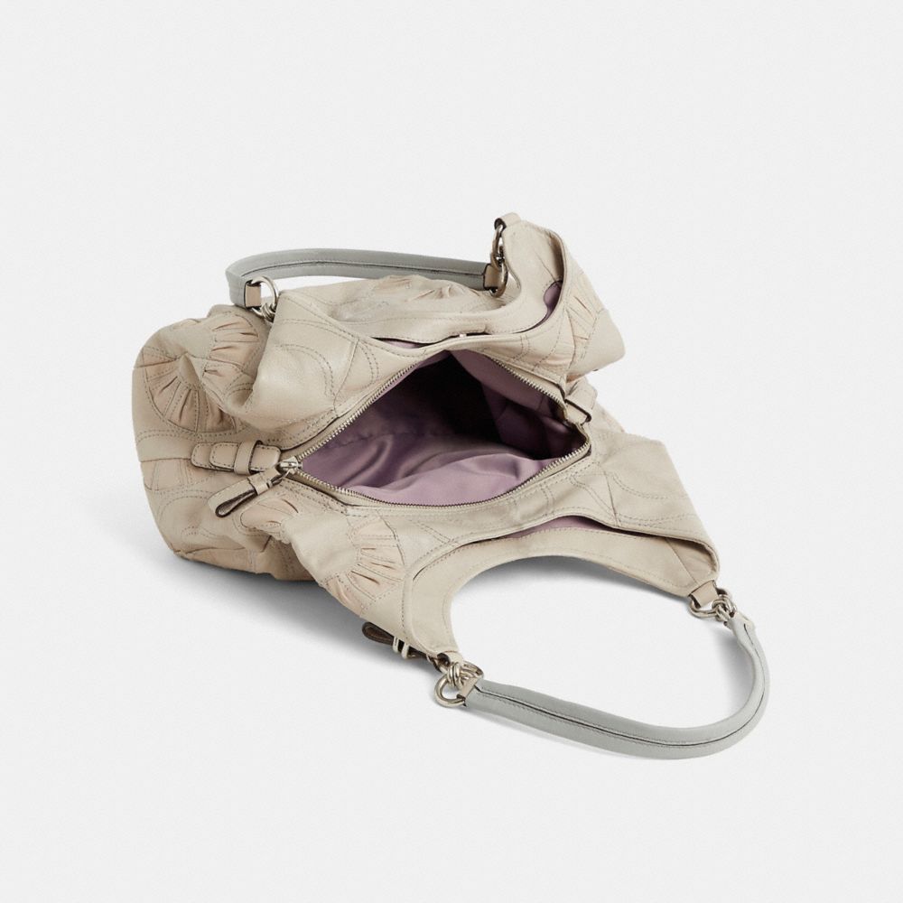 COACH®,Upcrafted Madison Maggie Shoulder Bag,Cream,Inside View,Top View