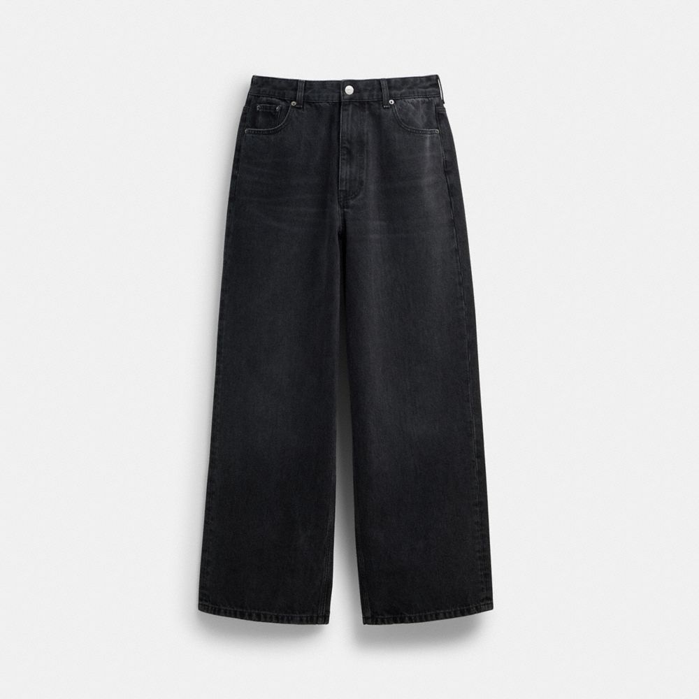 COACH®,Baggy Denim Jeans,,Front View
