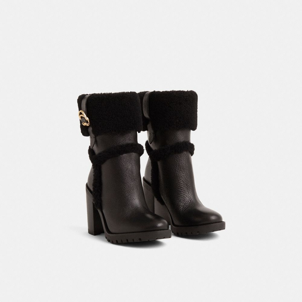 COACH®,Restored Harlie Bootie,Black,Angle View