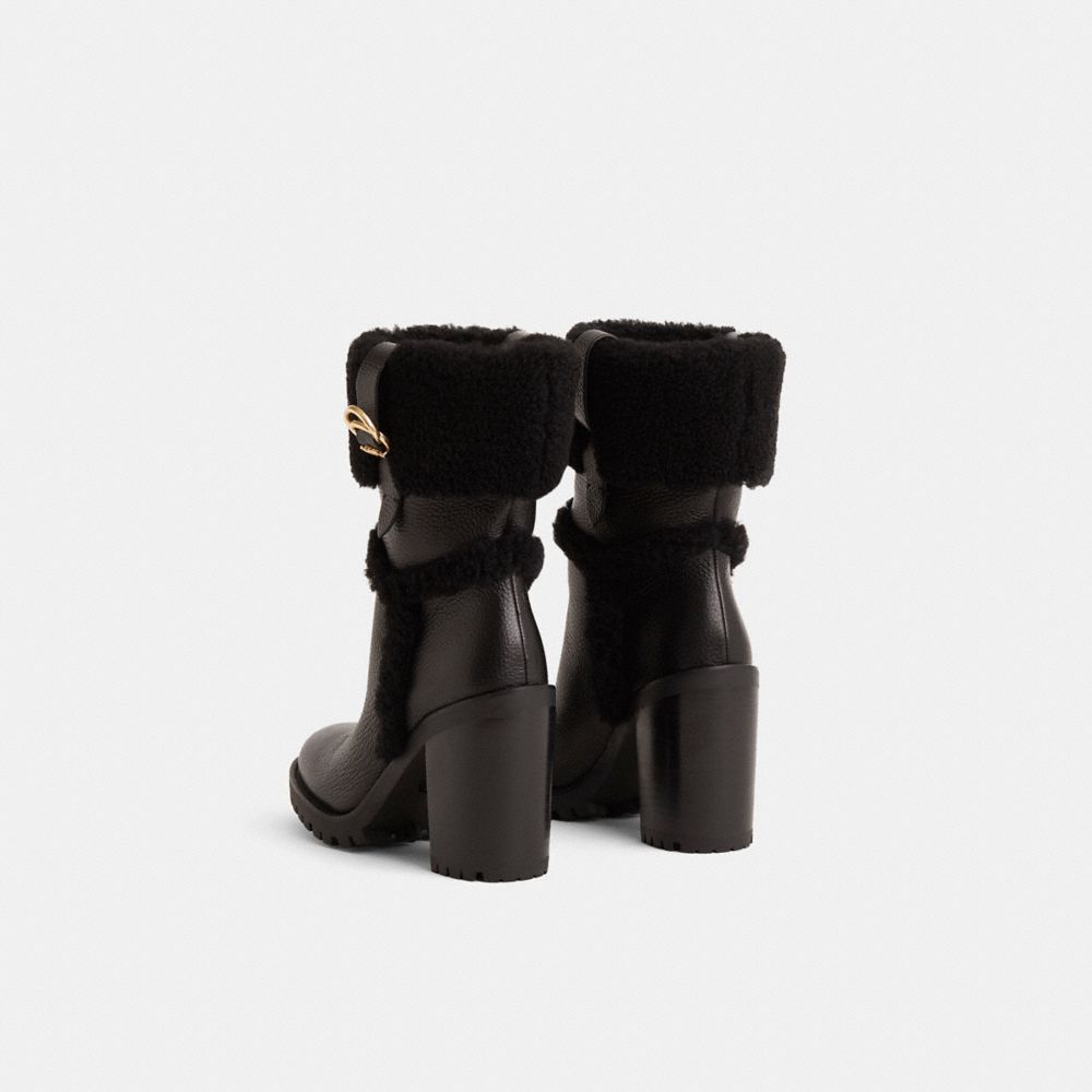 COACH®,Restored Harlie Bootie,Black,Back View