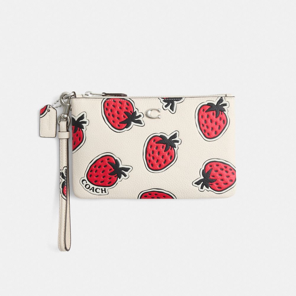 COACH® | Restored Small Wristlet With Strawberry Print