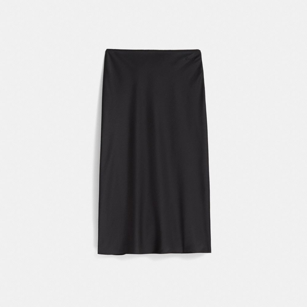 Restored Long Satin Midi Skirt