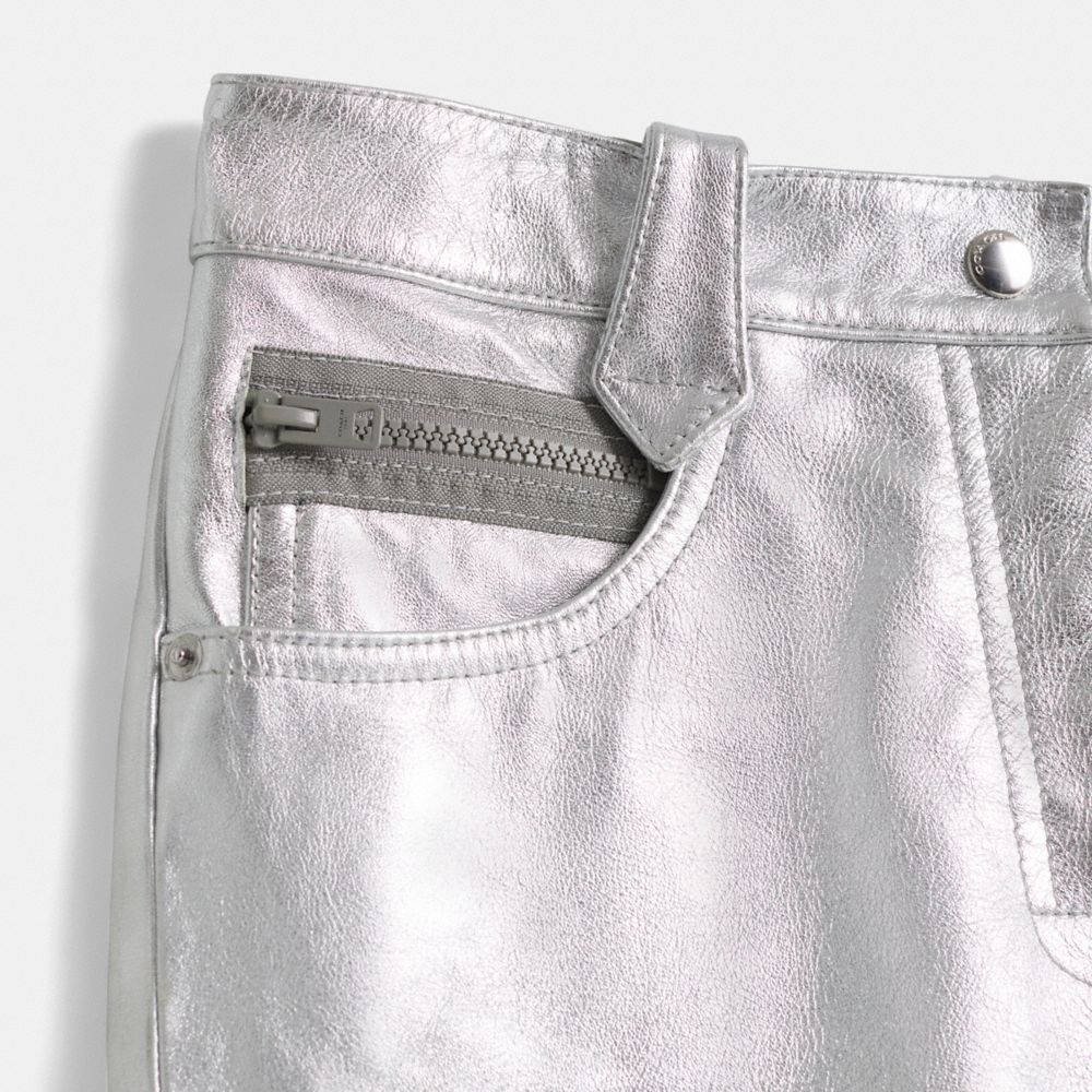Restored Metallic Leather Pants