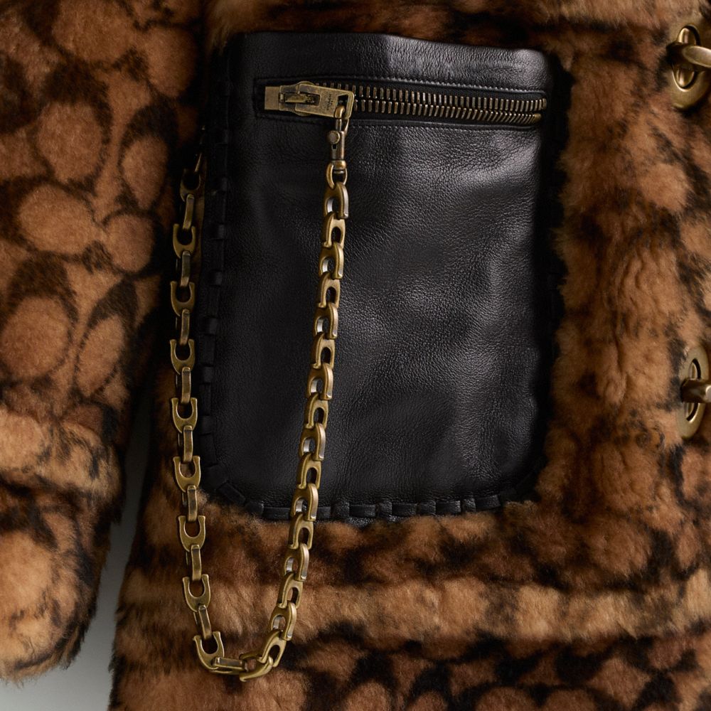 COACH®,Restored Signature Shearling Coat,,Scale View