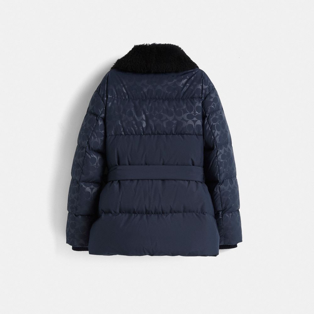 COACH®,Restored Belted Puffer,,Back View