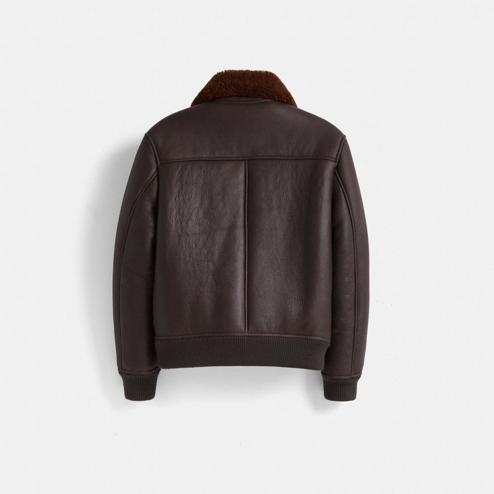 COACH®,Restored Shearling Bomber,,Back View