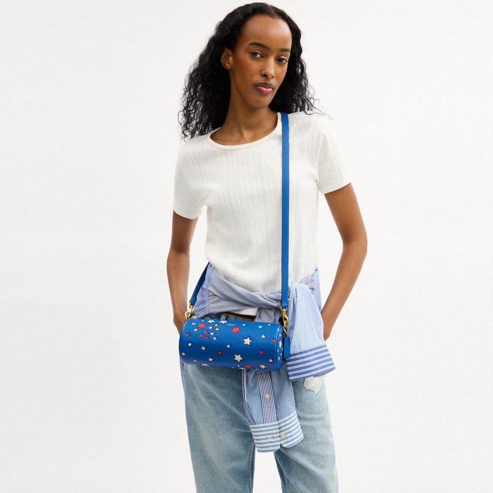Женские сумки Coach Barrel Bag With Americana Star Print — фото 7