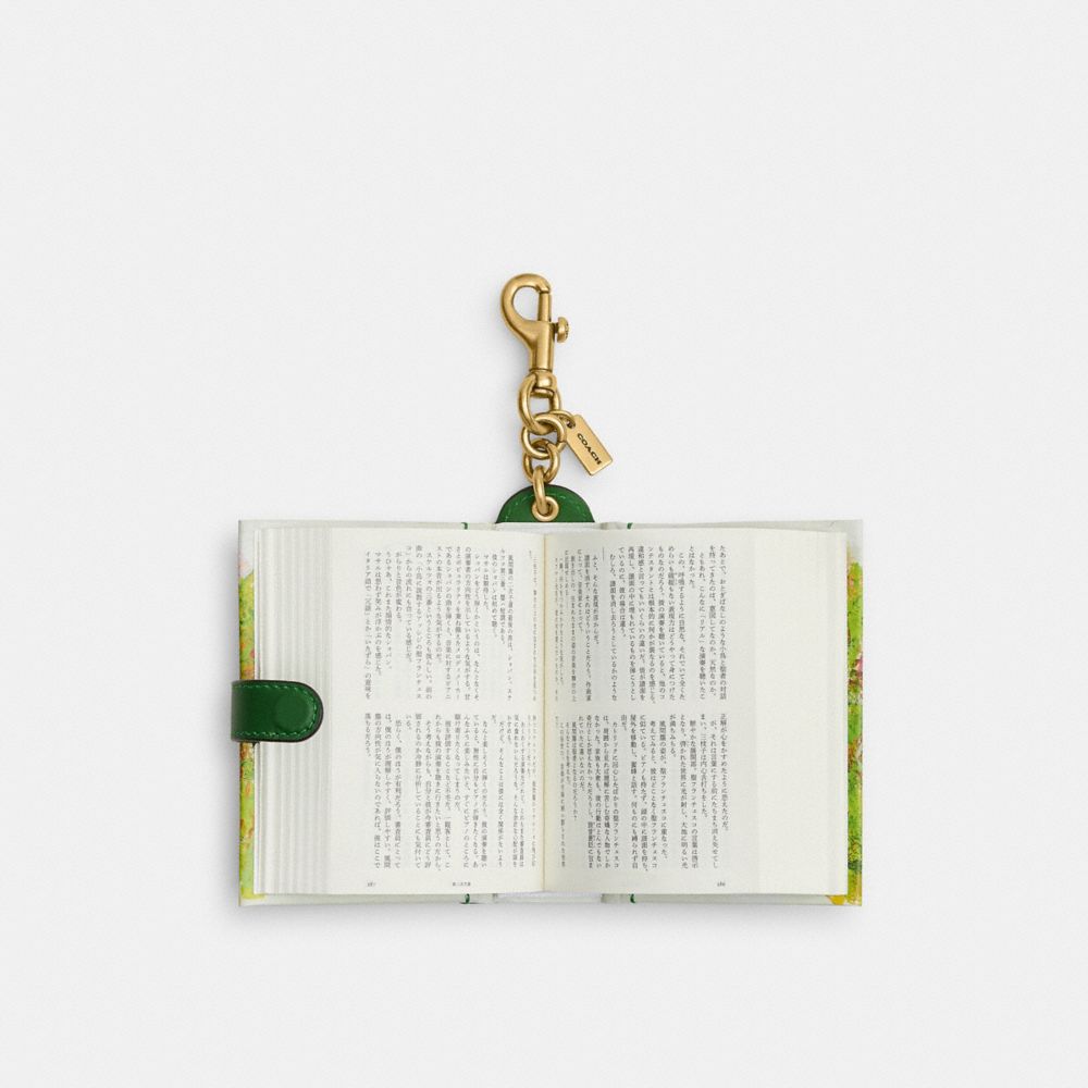 COACH®,Honeybees And Distant Thunder By Riku Onda Book Bag Charm,,Inside View,Top View