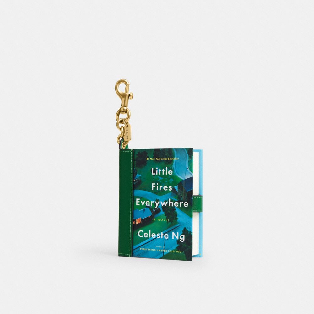 COACH®,Little Fires Everywhere By Celeste Ng Book Bag Charm,,Front View