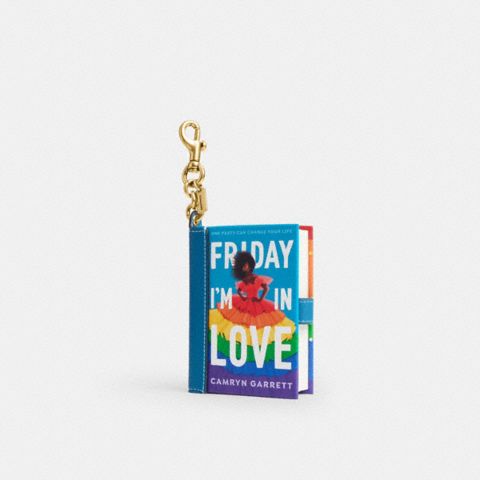 Женские брелоки Coach Friday I'm In Love By Camryn Garrett Book Bag Charm