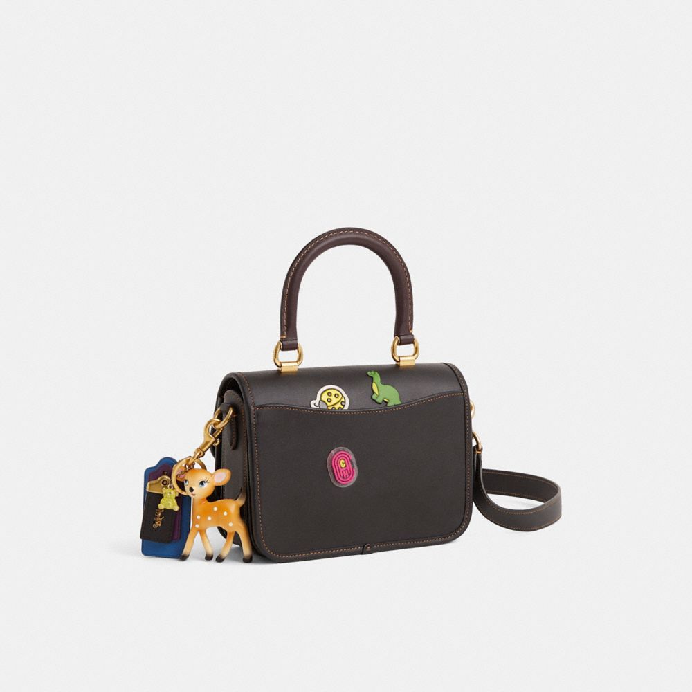 COACH®,Upcrafted Rogue Top Handle Bag In Colorblock,Black,Angle View