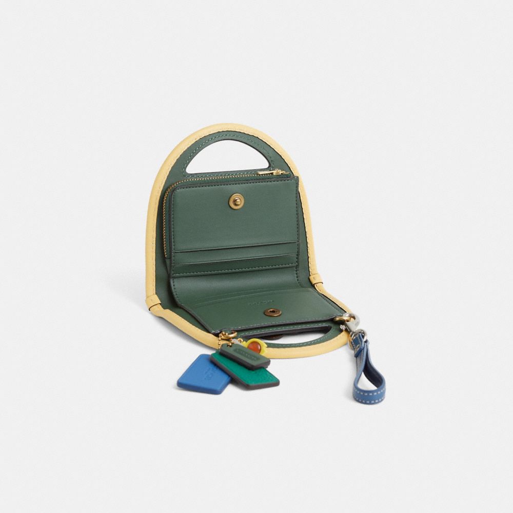 COACH®,Upcrafted Top Handle Card Case,,Inside View,Top View