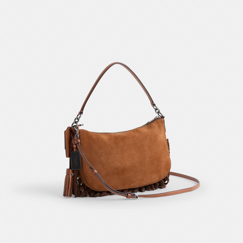 COACH®,Upcrafted Chelsea Crossbody,Brown,Angle View