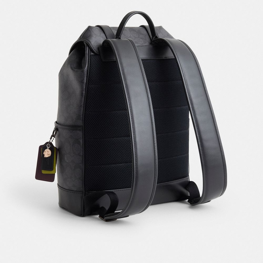 COACH®,Upcrafted League Flap Backpack,,Angle View