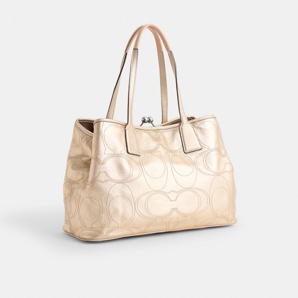 COACH®,Upcrafted Framed Carryall,,Angle View