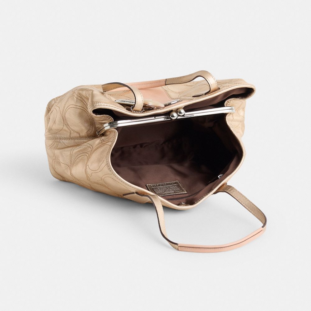 COACH®,Upcrafted Framed Carryall,,Inside View,Top View