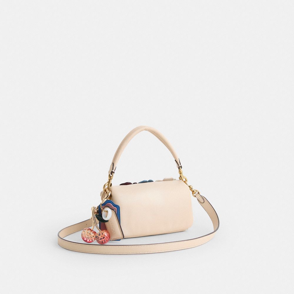 COACH®,Upcrafted Pillow Tabby Shoulder Bag 18,Cream,Angle View